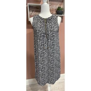 NWT | Michael Kors Gray & Black Leaped Animal Print Sleeveless